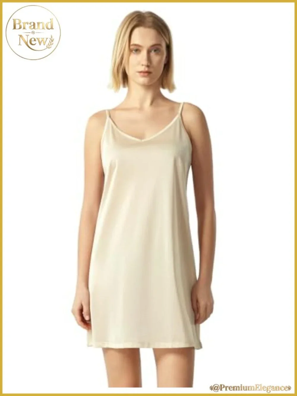 100% Nylon Anti-Static Full Slip for Women Non-Cling V-Neck Adjustable Straps